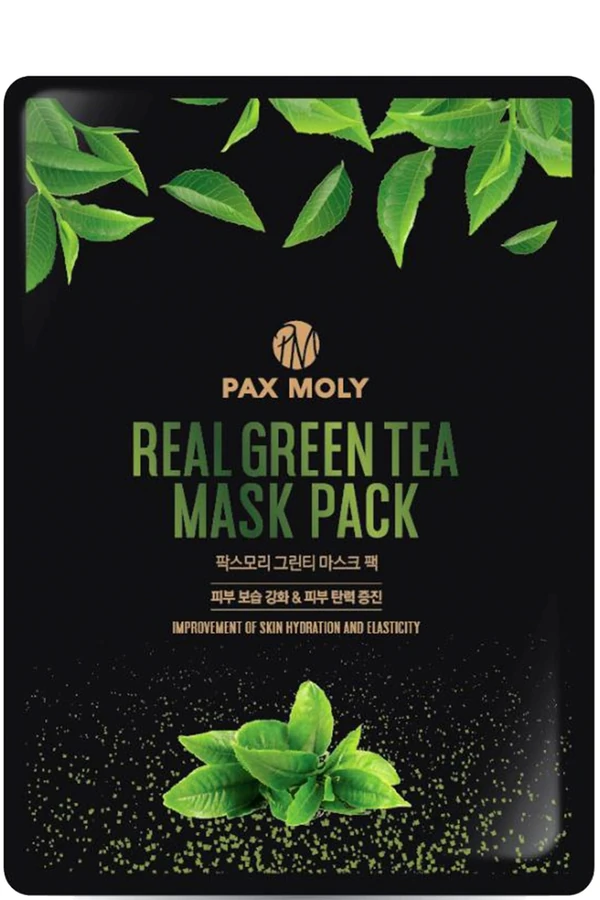 Тканинна маска для обличчя PAX MOLY Real Green Tea Mask Pack зелений чай 25 мл