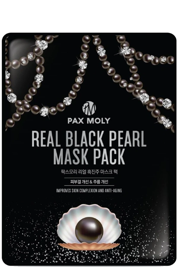 Тканинна маска для обличчя PAX MOLY Real Black Pearl Mask Pack чорна перлина 25 мл
