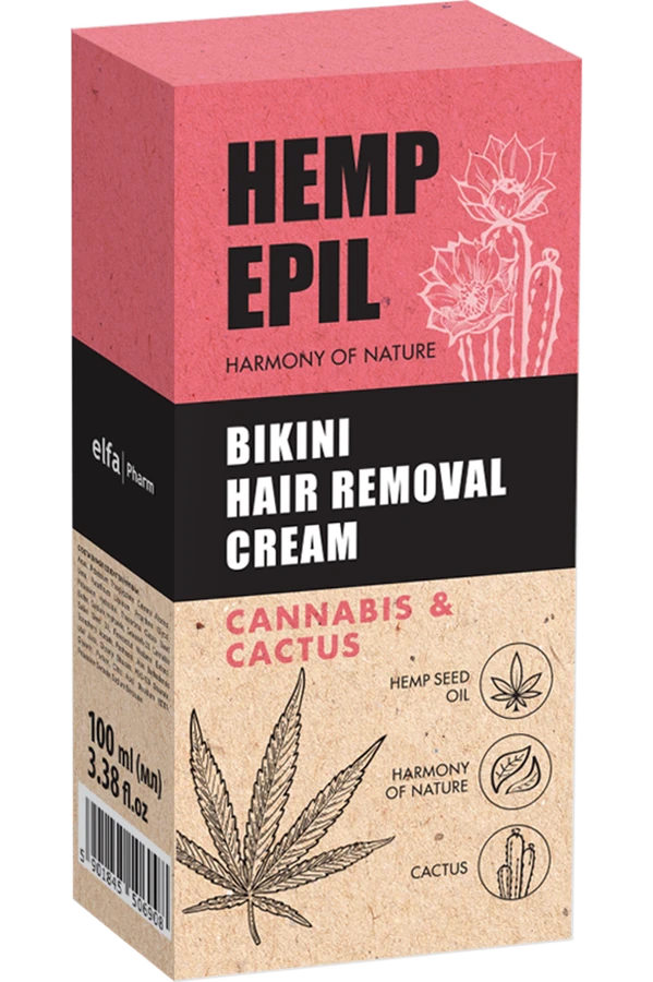 Крем для депіляції зони бікіні Hemp Epil Bikini Hair Removal Cream Cannabis&Cactus 100 мл