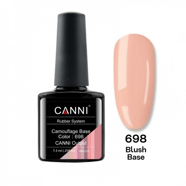 Камуфлююча база Canni Camouflage Rubber Base Coat №698 блаш, бежевий 7,3 мл