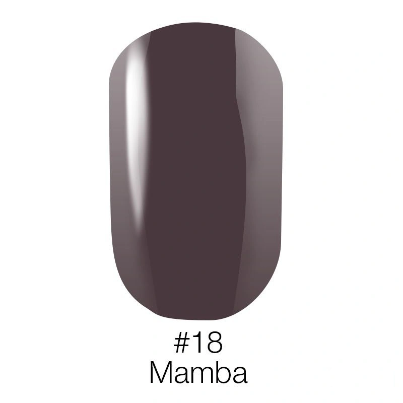 Гель-лак Naomi Gel Polish №18 Mamba свинцево-сірий, емаль 6 мл
