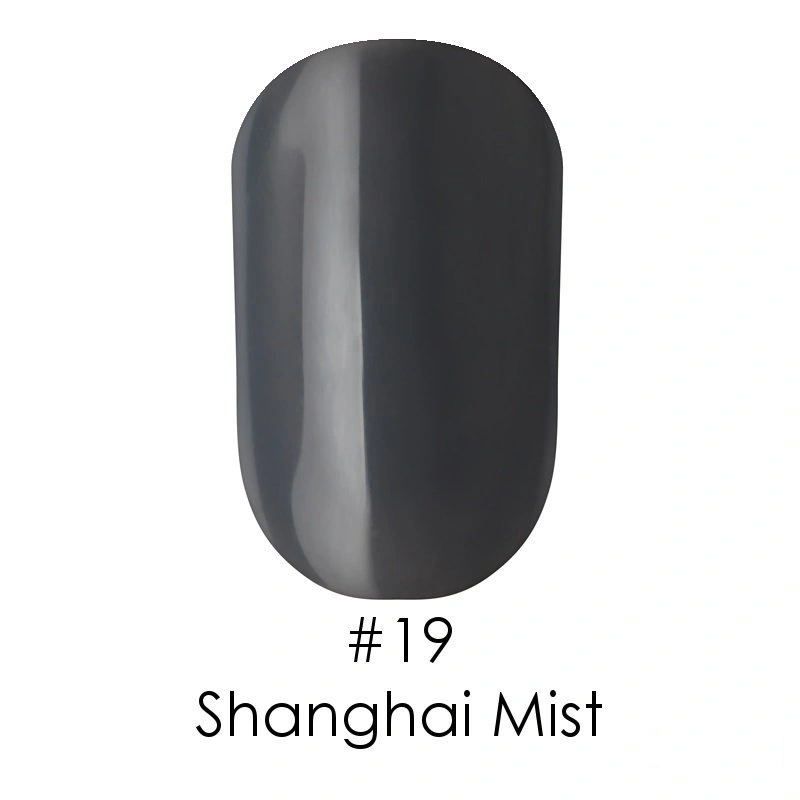 Гель лак Naomi Gel Polish №19 Shanghai Mist світло-сірий сталевий 6 мл