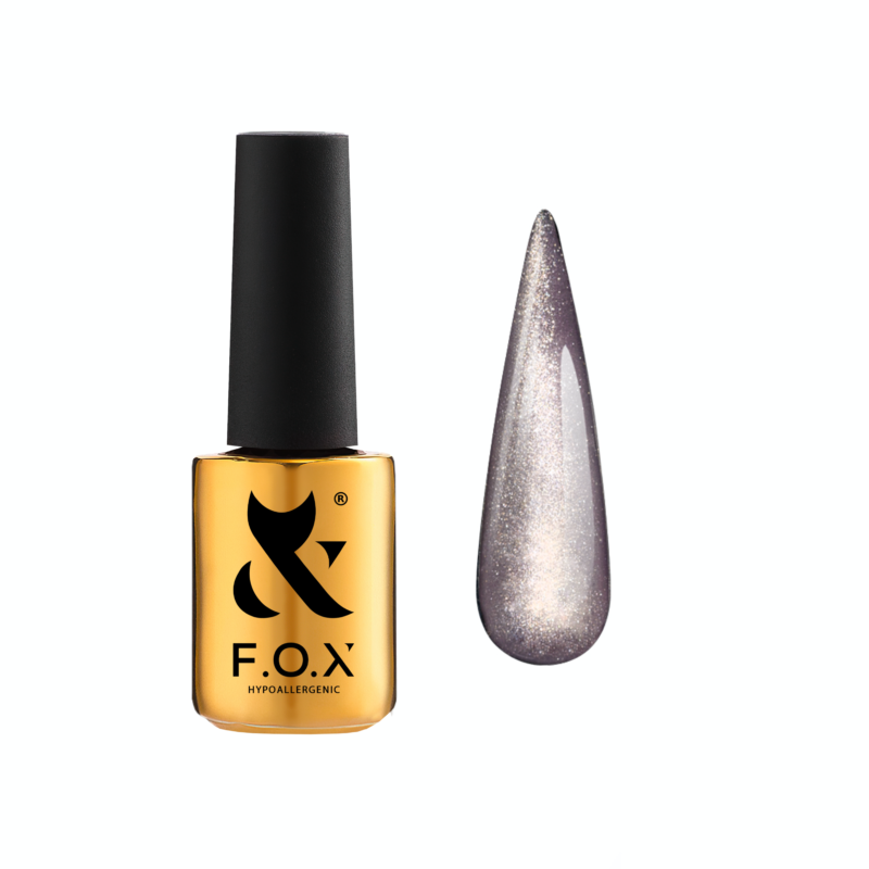 Кольорова база для гель-лаку FOX Base Cat Eye 003 світло-рожевий, магнітний 7 мл