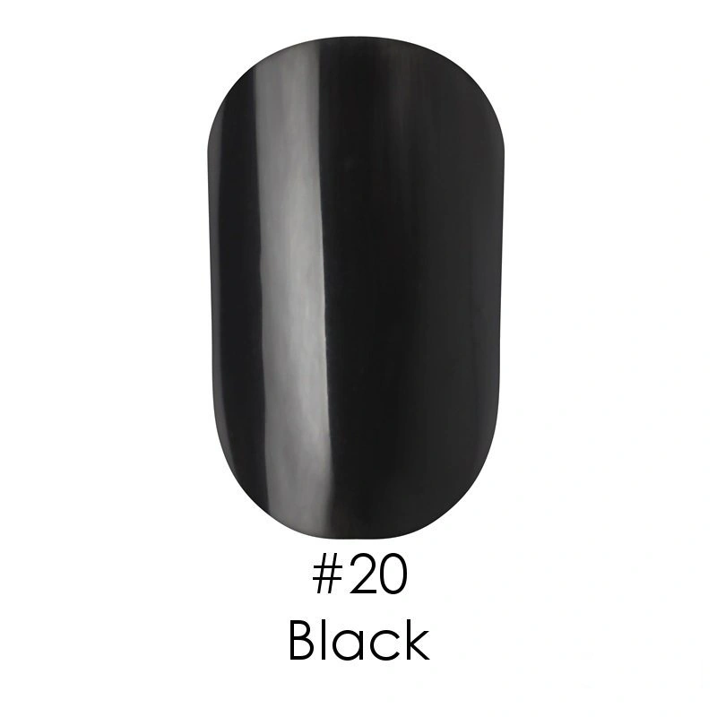 Гель лак Naomi Gel Polish №20 Black чорний, емаль 6 мл
