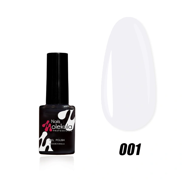 Гель-лак Molekula Gel Polish №001 білий, емаль 6 мл