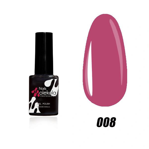 Гель-лак Molekula Gel Polish №008 Рожевий, Емаль 6 мл