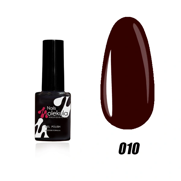 Гель-лак Molekula Gel Polish №010 темно-сливовий, емаль 6 мл