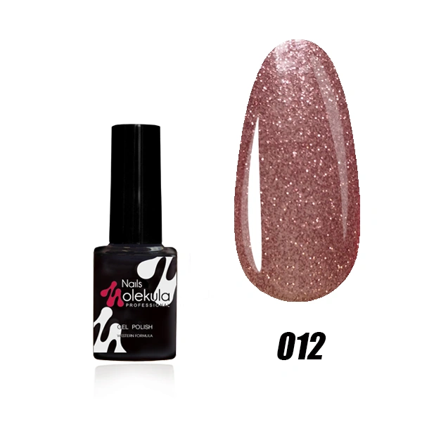 Гель-лак Molekula Gel Polish №012 Рожевий, Гліттер 6 мл