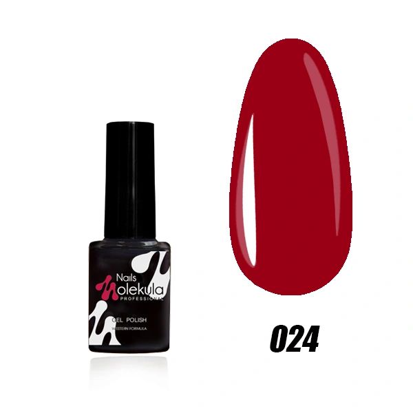 Гель-лак Molekula Gel Polish №024 Червоний, Емаль 6 мл
