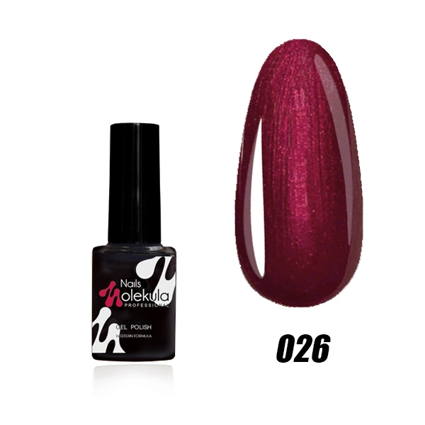 Гель-лак Molekula Gel Polish №026 Бордовий, Перламутр 6 мл