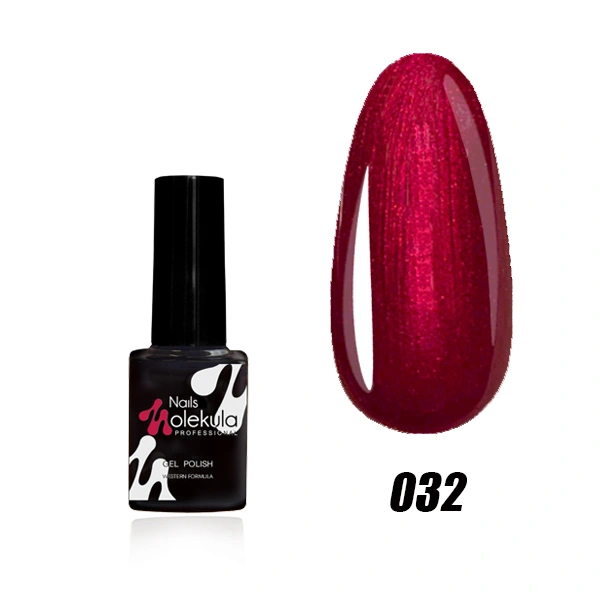 Гель-лак Molekula Gel Polish №032 Червоний, Перламутр 6 мл