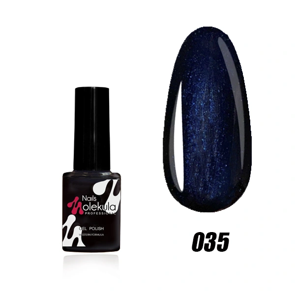 Гель-лак Molekula Gel Polish №035 Темно-синій, Перламутр 6 мл