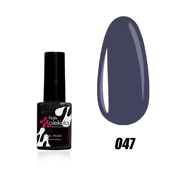 Гель-лак Molekula Gel Polish №047 Темно-сірий, Емаль 6 мл