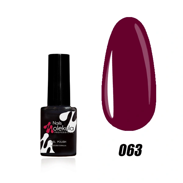 Гель-лак Molekula Gel Polish №063 Вишневий, Емаль 6 мл