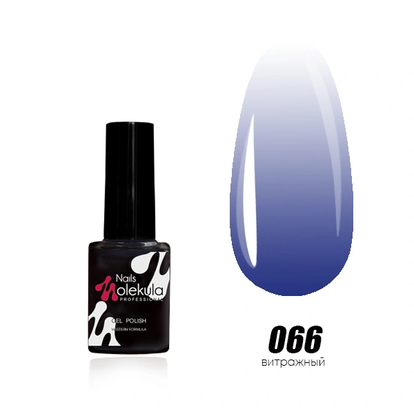 Гель-лак Molekula Gel Polish №066 Синій, Вітражний 6 мл