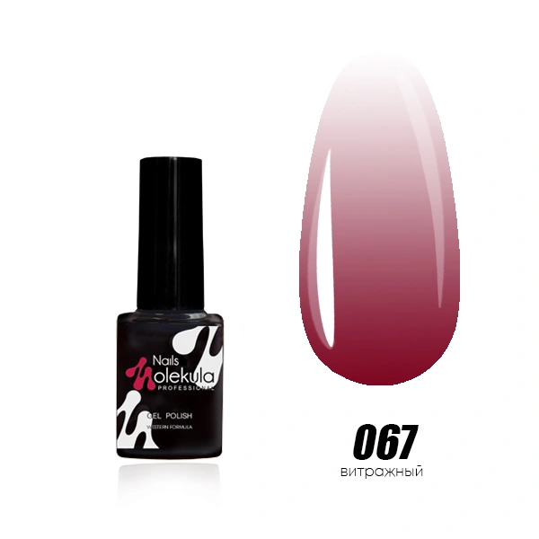 Гель-лак Molekula Gel Polish №067 Червоний, Вітражний 6 мл