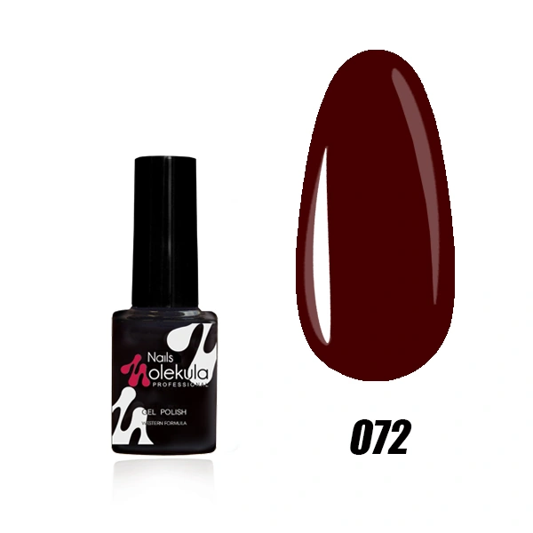 Гель-лак Molekula Gel Polish №072 Темно-коричневий, Емаль 6 мл