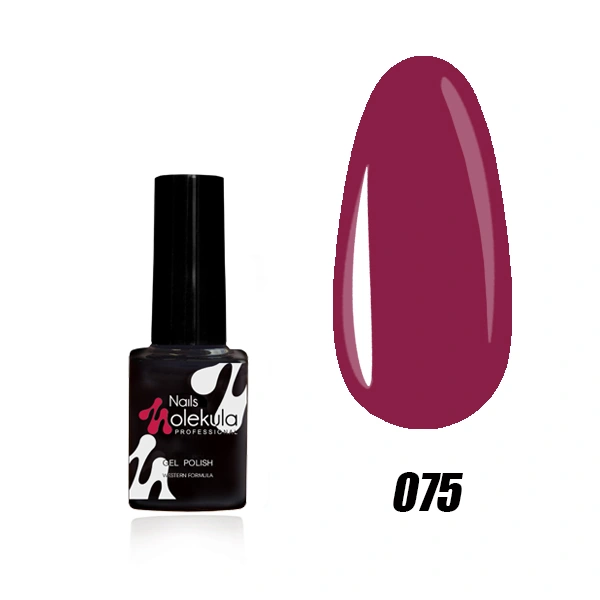 Гель-лак Molekula Gel Polish №075 Бордово-сливовий, Емаль 6 мл