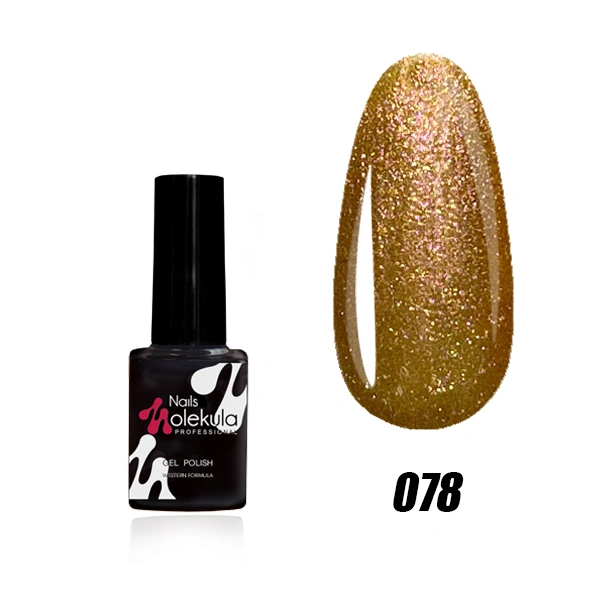 Гель-лак Molekula Gel Polish №078 Золото з червоним підтоном, Перламутр 6 мл