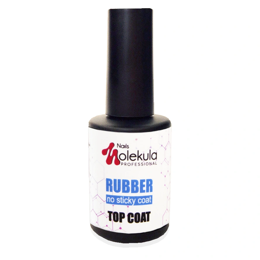 Каучуковий топ без липкого шару Molekula Rubber No Sticky Top Coat 12 мл