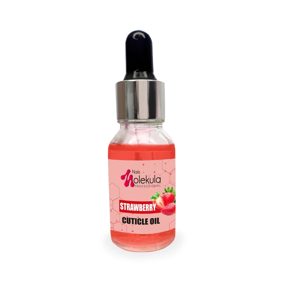 Олія для кутикули з піпеткою Molekula Cuticle Oil Strawberry полуниця 15 мл