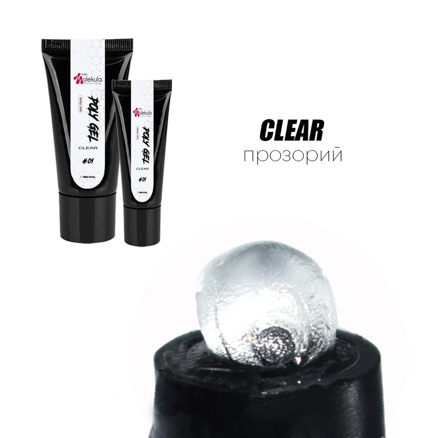 Полігель Molekula Poly Gel №01 Clear прозорий 30 мл