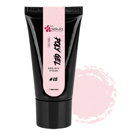 Полігель Molekula Poly Gel №02 Milky pink молочно-рожевий 30 мл