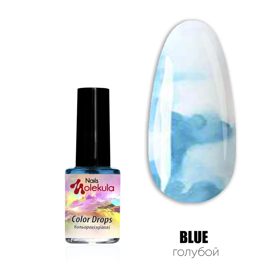 Акварельне чорнило Molekula Color Drops BLUE синій 6 мл