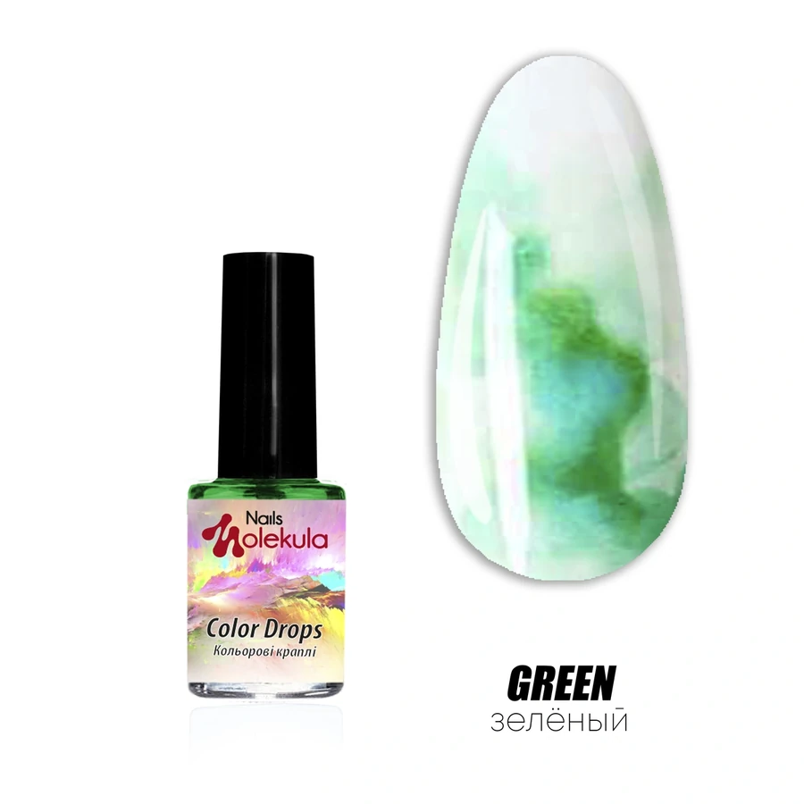 Акварельні чорнила Molekula Color Drops GREEN зелений 6 мл