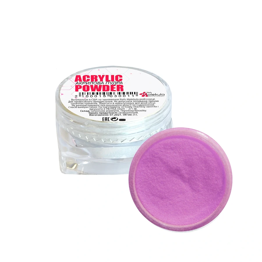 Акрилова пудра Molekula Acrylic Powder №13 світло-рожева 3 г