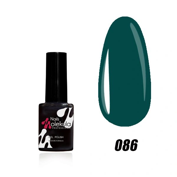 Гель-лак Molekula Gel Polish №086 Ізумрудний, Емаль 6 мл