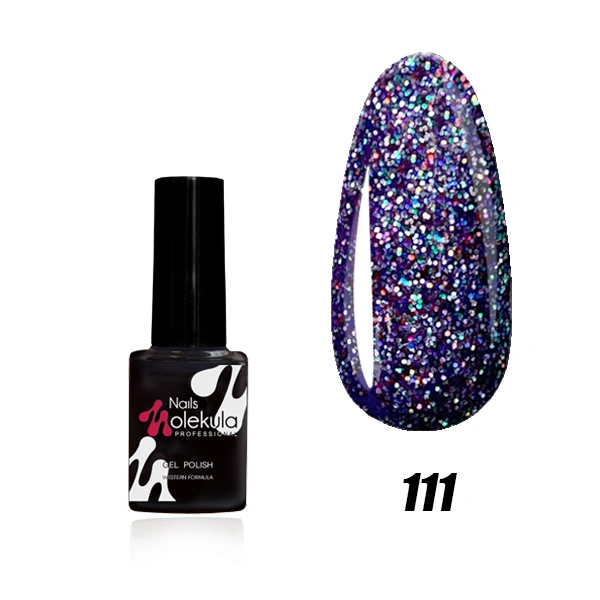 Гель-лак Molekula Gel Polish №111 Іскристий фіолетовий, емаль 6 мл