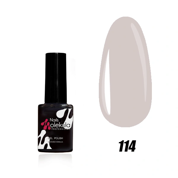 Гель-лак Molekula Gel Polish №114 Молочно-сірий, емаль 6 мл
