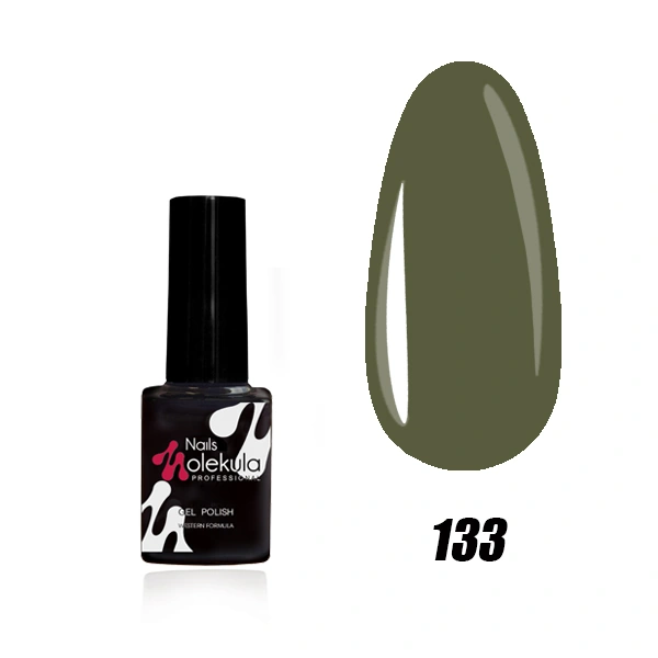 Гель-лак Molekula Gel Polish №133 Темно-оливковий, емаль 6 мл