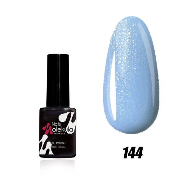 Гель-лак Molekula Gel Polish №144 Блакитний з мерехтінням 6 мл