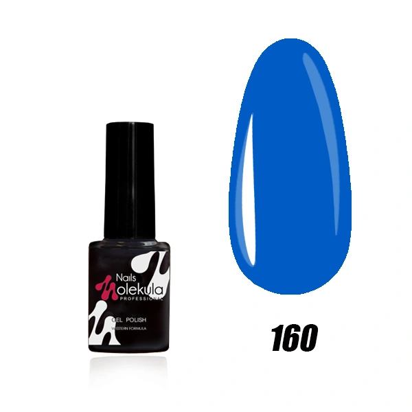 Гель-лак Molekula Gel Polish №160 захисно синій, емаль 6 мл