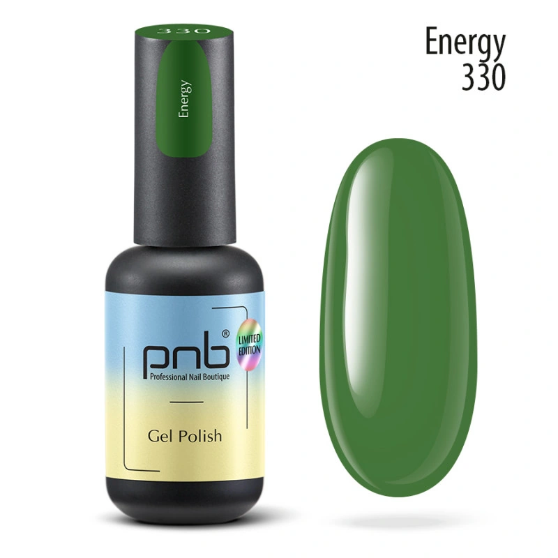 Гель-лак PNB №330 Energy оливковий, емаль 8 мл