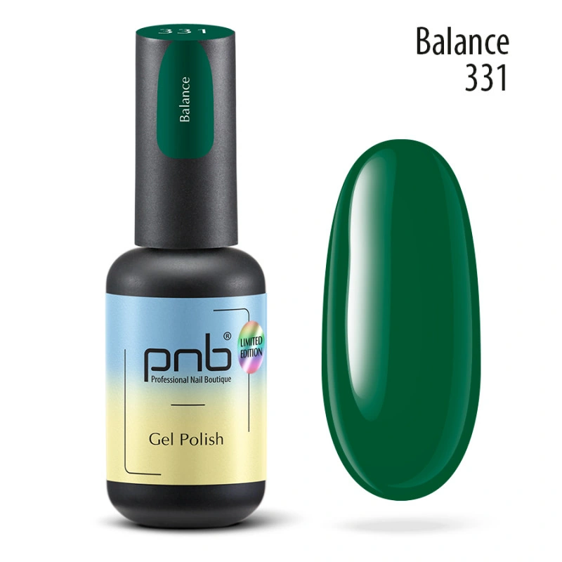 Гель-лак PNB №331 Balance зелений, емаль 8 мл