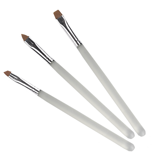 Набір пензлів для гелю Molekula Gel Brushes Set прозорий 3 шт