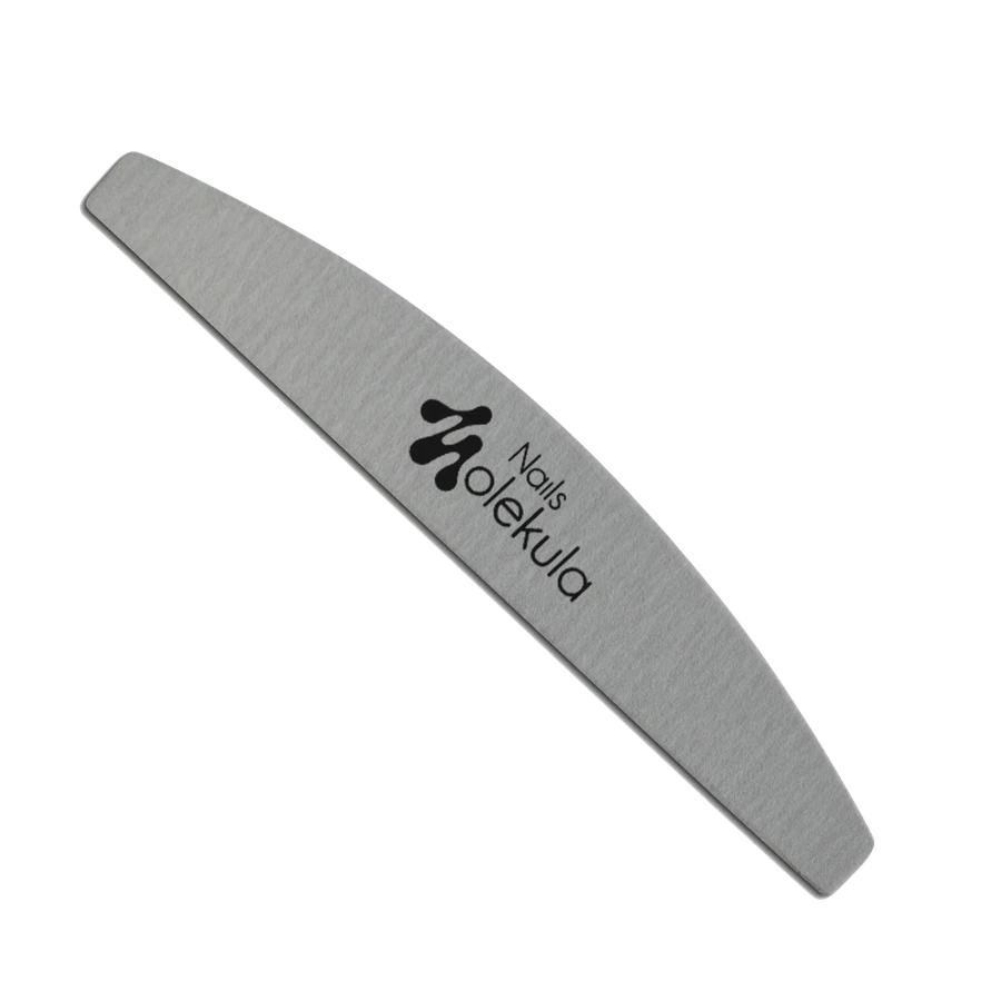 Пилочка для натуральних та штучних нігтів Molekula Nail File Half Grey M-42 100/100 грит
