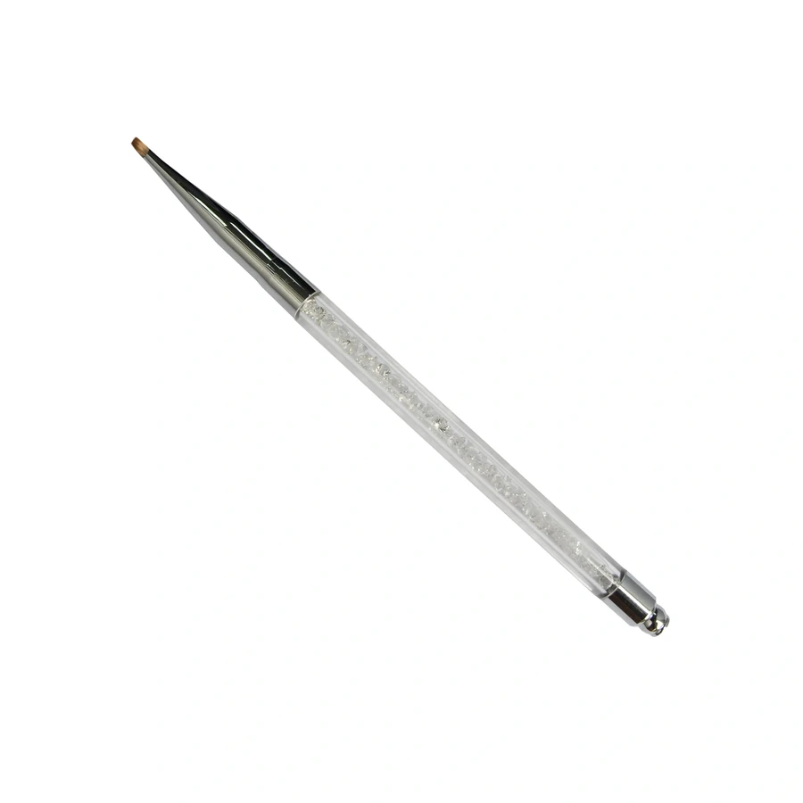 Пензлик для гелю прямий з ручкою кристал Molekula Gel Brush Crystal Handle №4 синтетична