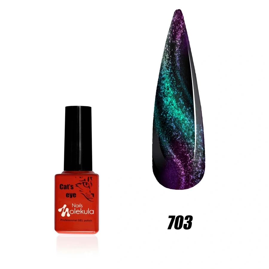 Гель-лак з ефектом котячого ока Molekula 7D Cat eye №703 6 мл