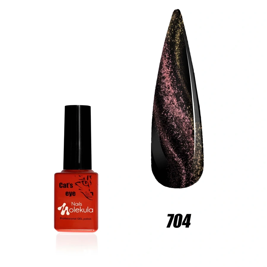 Гель-лак з ефектом котячого ока Molekula 7D Cat eye №704 6 мл