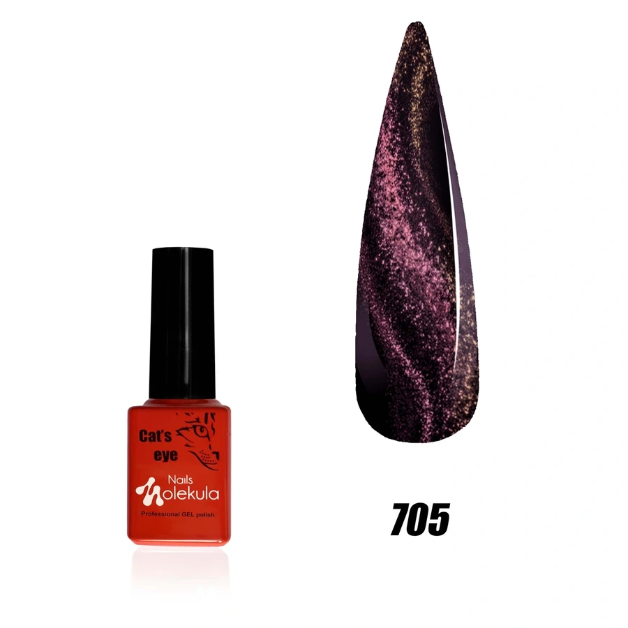Гель-лак з ефектом котячого ока Molekula 7D Cat eye №705 6 мл