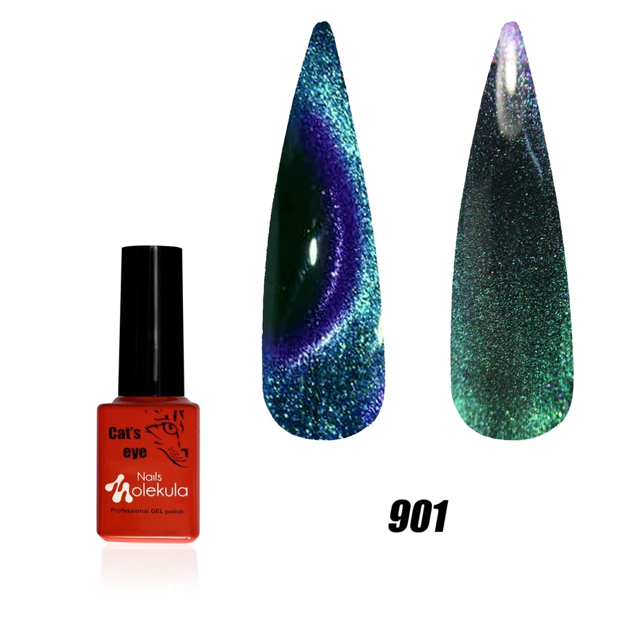 Гель-лак з ефектом котячого ока Molekula 9D Cat Eye №901 6 мл