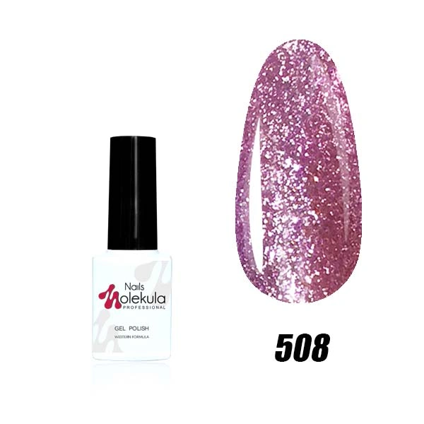 Гель-лак Molekula Diamond №508 арарамантово-рожевий, світловідбивний 6 мл