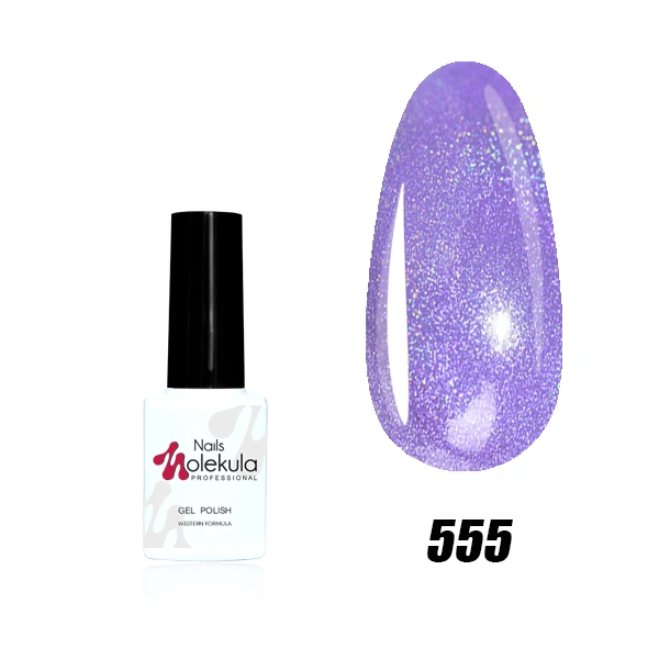 Гель-лак Molekula Holographic №555 фіолетовий, голографічний 6 мл