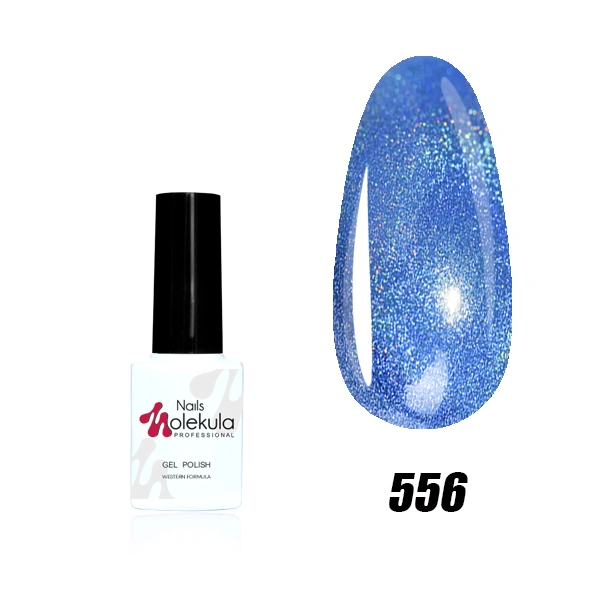 Гель-лак Molekula Holographic №556 синій, голографічний 6 мл