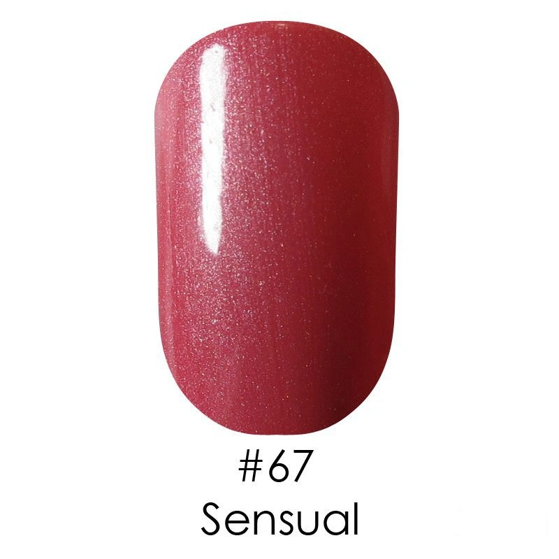 Гель лак Naomi Gel Polish №67 Sensual світлий рожево-вишневий, легкий шиммер 6 мл