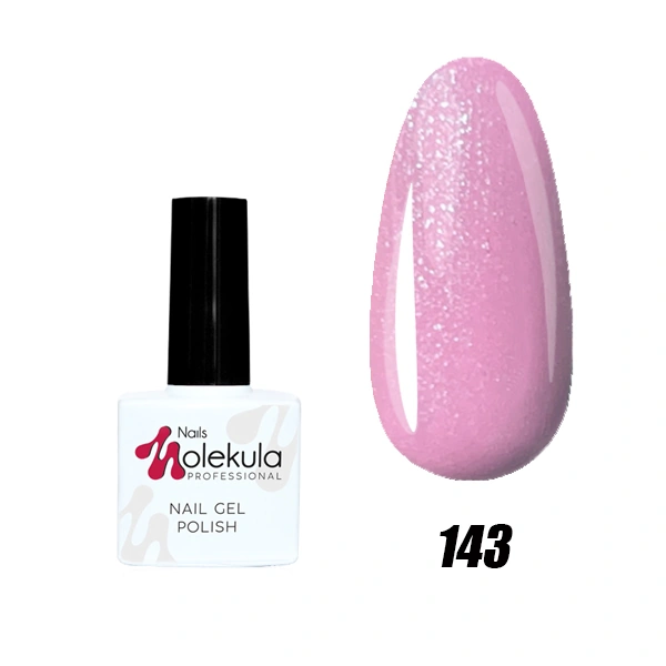 Гель-лак Molekula Gel Polish №143 рожевий з мерехтінням 11 мл